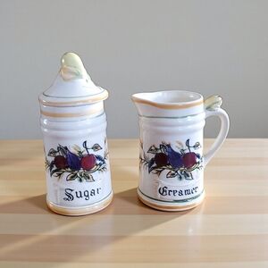 VIntage sugar and creamer set from the "Italia" pattern by Arnart Japan